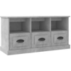 Image de vidaXL Armoire TV gris béton 100x35x50 cm Bois composite