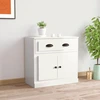 Image de vidaXL Sideboard blanc brillant 70x35,5x67,5 cm Bois composite