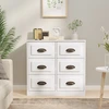 Image de vidaXL Sideboard blanc brillant 70x35,5x67,5 cm Bois composite