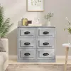 Image de vidaXL Sideboard gris béton 70x35,5x67,5 cm Bois composite