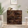 Image de vidaXL Sideboard chêne fumé 70x35,5x67,5 cm Bois composite