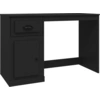 Image de vidaXL Bureau avec tiroir noir 115x50x75 cm bois composite