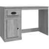 Image de vidaXL Bureau avec tiroir gris Sonoma 115x50x75cm
