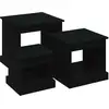 Image de vidaXL Tables basses 3 pièces noir bois composite
