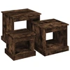 Image de vidaXL Tables basses 3 pcs. Chêne fumé Matériau dérivé du bois