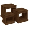 Image de vidaXL Tables basses 3 pcs. Brun imitation chêne Matériau dérivé du bois