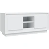 Image de vidaXL Armoire TV blanche 102x35x45 cm Bois composite