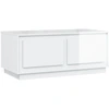 Image de vidaXL Table basse blanc brillant 102x50x44 cm bois composite