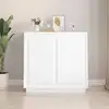 Image de vidaXL Sideboard blanc 80x34x75 cm bois composite