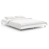 Image de vidaXL Cadre de lit blanc brillant 135x190 cm Bois composite