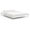 Image de vidaXL Cadre de lit blanc brillant 140x190 cm Bois composite