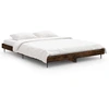 Image de vidaXL Cadre de lit sans matelas chêne fumé 140x190 cm bois composite