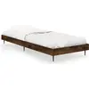 Image de vidaXL Cadre de lit sans matelas chêne fumé 75x190 cm bois composite
