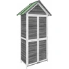 Image de vidaXL Abri de jardin Gris 89x52,5x175 cm Pin massif