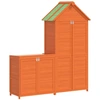 Image de vidaXL Ensemble de 2 abris de jardin en pin massif brun