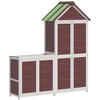 Image de vidaXL Ensemble de 2 abris de jardin en pin massif Mokka