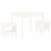Image de vidaXL Ensemble de jardin bistrot 3 pièces blanc pin massif