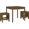 Image de vidaXL Ensemble de jardin bistrot 3 pièces marron miel pin massif