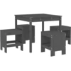 Image de vidaXL Ensemble de jardin 5 pièces Gris Pin massif