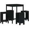Image de vidaXL Ensemble bar de jardin 5 pièces noir pin massif