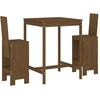 Image de vidaXL Ensemble bar de jardin 3 pièces pin massif brun miel
