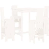Image de vidaXL Ensemble bar de jardin 5 pièces blanc pin massif