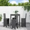 Image de vidaXL Ensemble bar de jardin 5 pièces gris pin massif