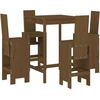 Image de vidaXL Ensemble bar de jardin 5 pièces pin massif brun miel
