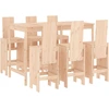 Image de vidaXL Ensemble de bar de jardin 7 pièces pin massif