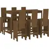 Image de vidaXL Ensemble bar de jardin 7 pièces pin massif brun miel