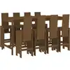 Image de vidaXL Ensemble bar de jardin 9 pièces pin massif brun miel