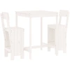 Image de vidaXL Ensemble bar de jardin 3 pièces blanc pin massif