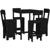 Image de vidaXL Ensemble bar de jardin 5 pièces noir pin massif