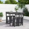 Image de vidaXL Ensemble bar de jardin 5 pièces gris pin massif