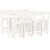 Image de vidaXL Ensemble de bar de jardin 9 pièces blanc pin massif