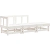 Image de vidaXL Ensemble de salon de jardin 3 pièces blanc pin massif