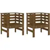 Image de vidaXL Chaises de jardin 2 pcs. Marron miel 61,5x53x71 cm Pin massif