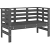 Image de vidaXL Banc de jardin Gris 111,5x53x71 cm Pin massif