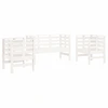 Image de vidaXL Ensemble de salon de jardin 3 pièces blanc pin massif