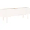 Image de vidaXL Lit surélevé blanc 101x30x38 cm pin massif