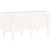Image de vidaXL Lit surélevé blanc 121x50x57 cm pin massif