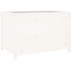 Image de vidaXL Lit surélevé blanc 119,5x82,5x78 cm Pin massif
