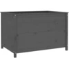 Image de vidaXL Lit surélevé Gris 119,5x82,5x78 cm Pin massif