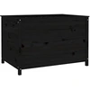Image de vidaXL Lit surélevé noir 119,5x82,5x78 cm Pin massif