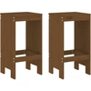 Image de vidaXL Tabouret de bar 2 pcs. Marron miel 40x36x75 cm pin massif