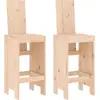 Image de vidaXL Tabouret de bar 2 pcs. 40x42x120 cm pin massif