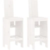 Image de vidaXL Tabouret de bar 2 pcs. Blanc 40x42x120 cm Pin massif