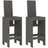 Image de vidaXL Tabouret de bar 2 pcs. Gris 40x42x120 cm Pin massif