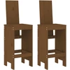 Image de vidaXL Tabouret de bar 2 pcs. Marron miel 40x42x120 cm Pin massif