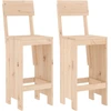 Image de vidaXL Tabouret de bar 2 pcs. 40x48,5x115,5 cm pin massif